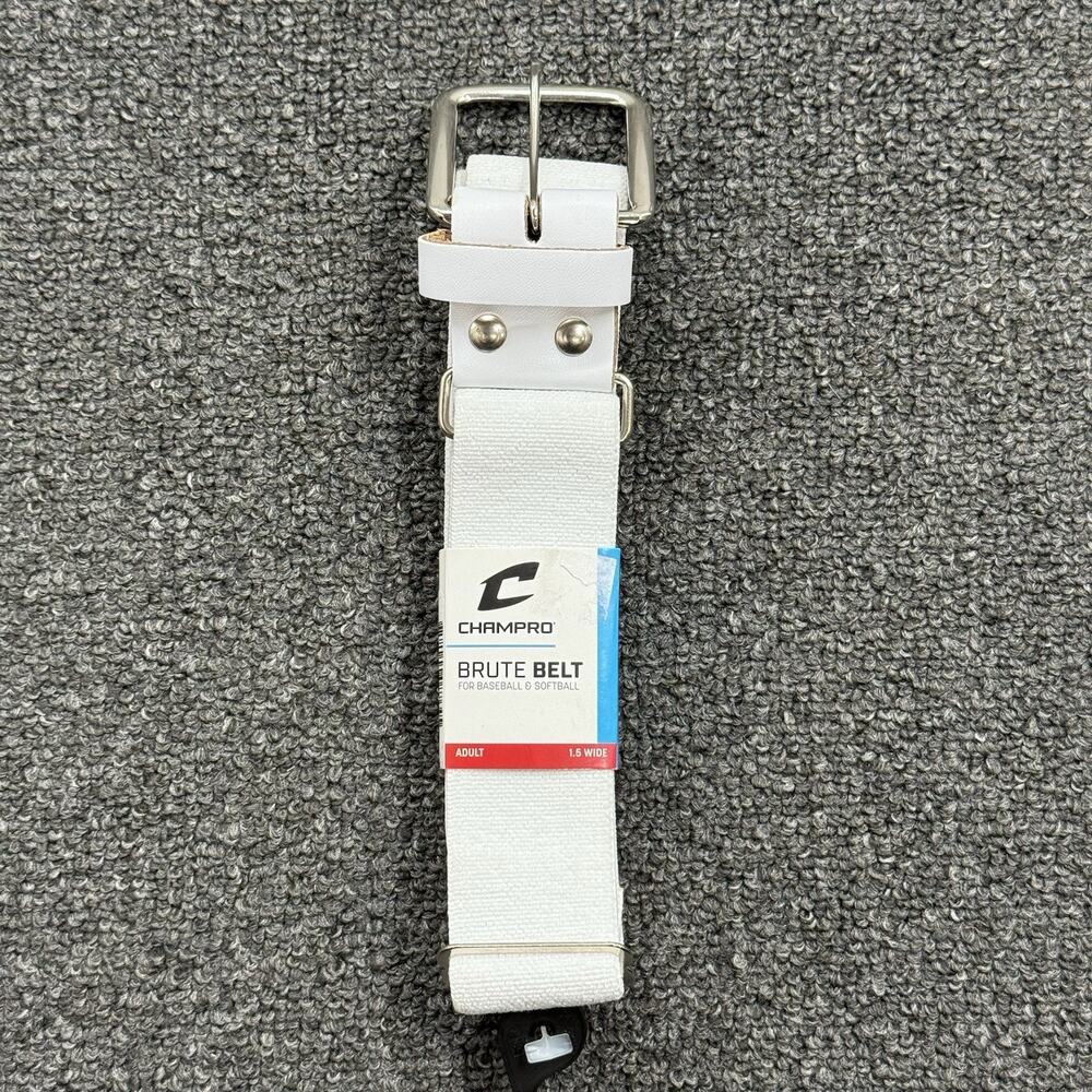 Champro Brute Baseball Softball Pants Belt Adult Size 24"-48" White 1.5" Wide